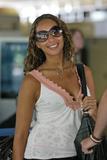 Leona Lewis with tool arriving at Kona airport in Hawaii