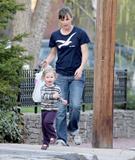 Jennifer Garner and Violet Affleck go for a walk in Boston, Massachusetts